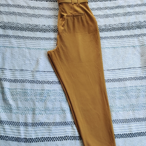 ZARA|| MUSTARD BELTED TROUSERS SIZE L - Picture 2 of 9